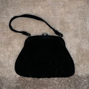 Vintage JR USA velvet evening purse with embellished clasp!